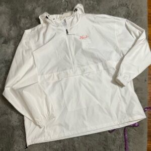 Champion White Hooded Half-Zip Pullover